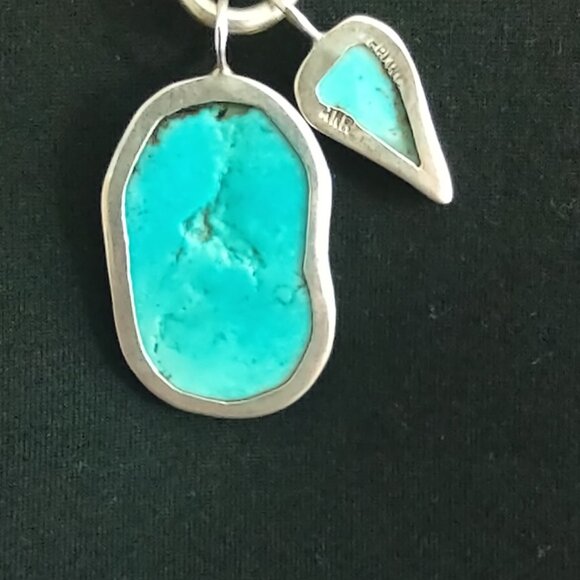 Amy Kahn Russell AKR Sterling Silver Turquoise Necklace - 16".  50 grams - Picture 8 of 14